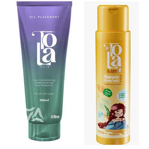 Tola Baby Shampoo 250 Ml + Hair Oil Replacement 150 M