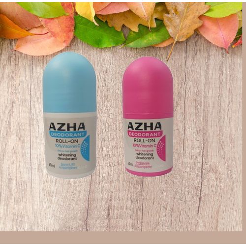 Azha Roll-On Whitening Deodorant Delays Hair Growth 60ml 1+1