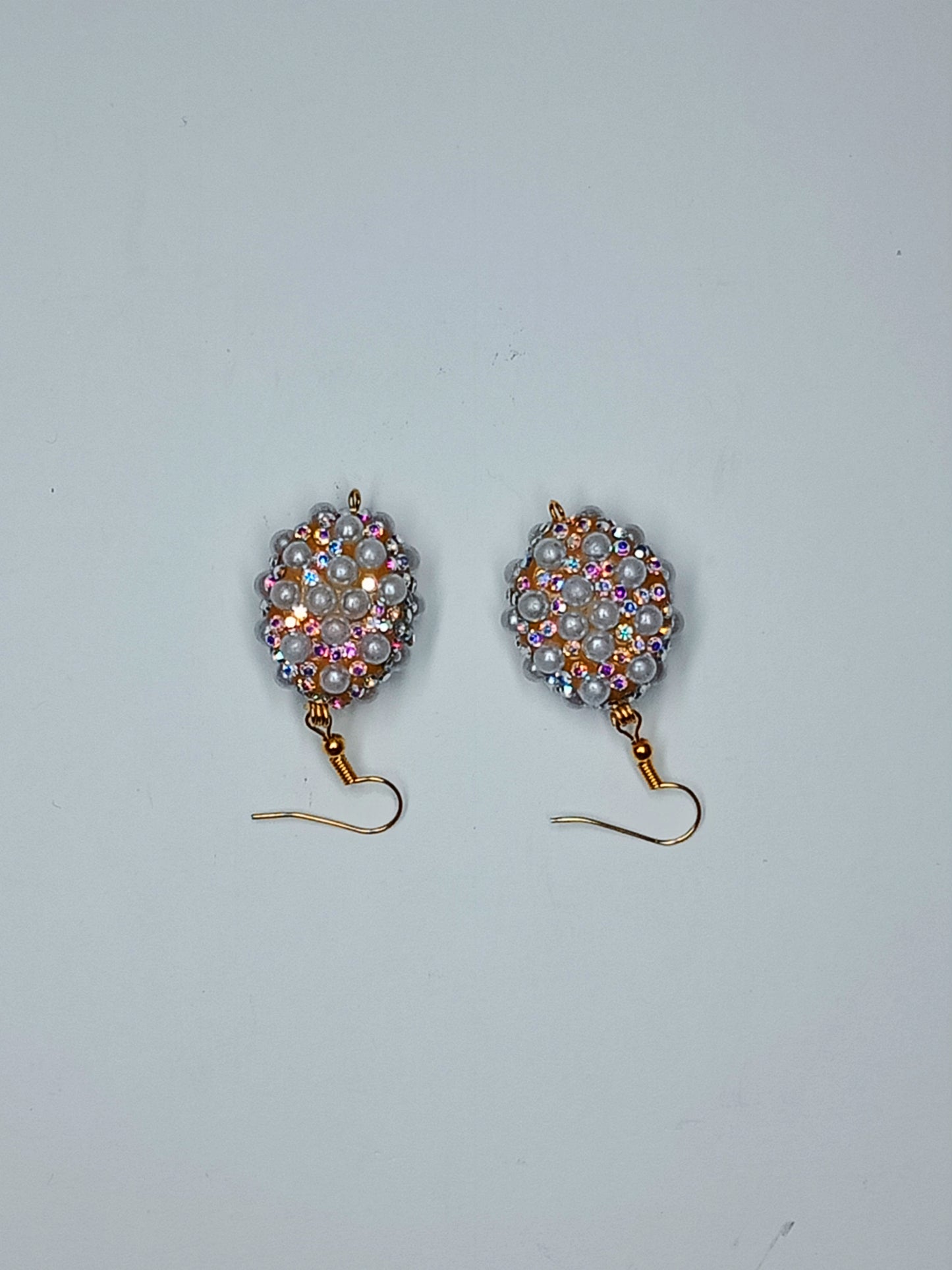 Earring made from the same pearl necklace